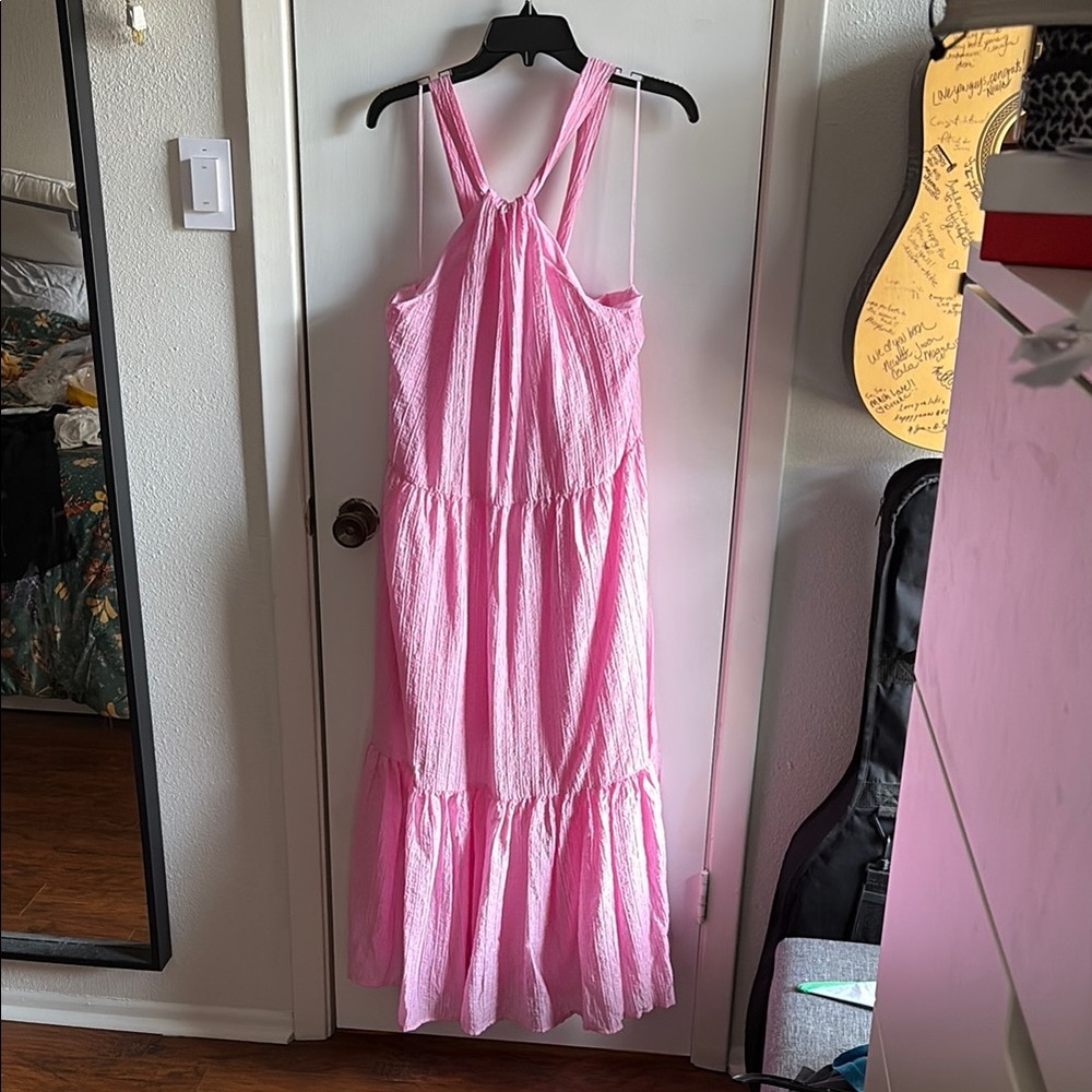 French Connection Alesia Tiered Crinkled Sun Dress Sz XL